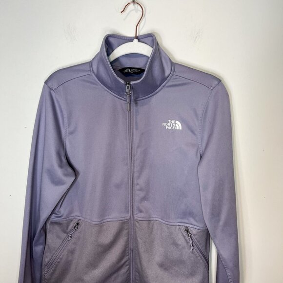 The North‎ Face Jacket L Womens Purple Fleece Lined Logo Full Zip Size Large - Picture 3 of 12